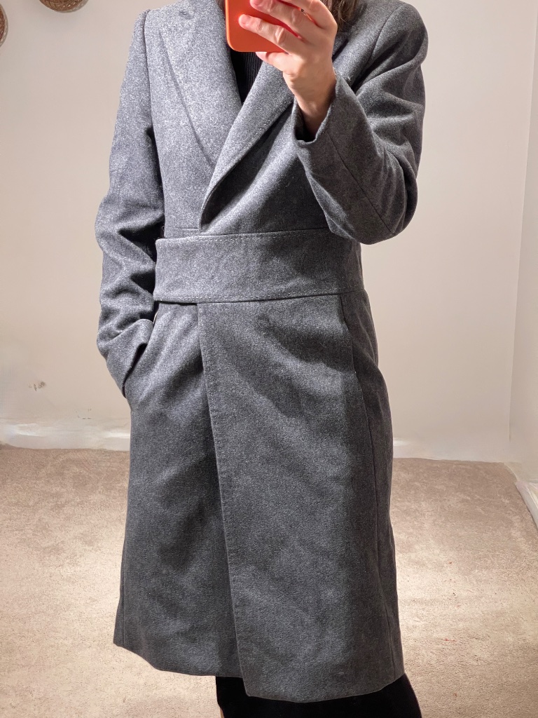 Express Wool Gray Coat Women 1/2